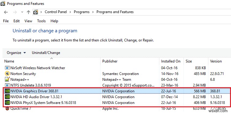 [แก้ไขแล้ว] โปรแกรมติดตั้ง NVIDIA ไม่สามารถทำข้อผิดพลาดต่อไปได้ 