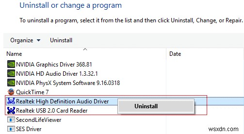 แก้ไข ติดตั้ง Realtek HD Audio Driver Failure Error 