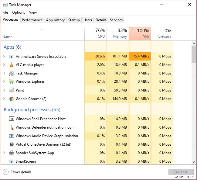 การใช้งาน CPU สูงของบริการ Antimalware [แก้ไขแล้ว] 