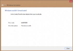 แก้ไขรหัสข้อผิดพลาด 0x8007000D เมื่อพยายามเปิดใช้งาน Windows 