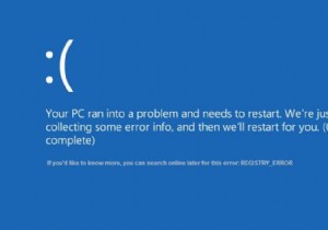 แก้ไขข้อผิดพลาดหน้าจอสีฟ้า REGISTRY_ERROR