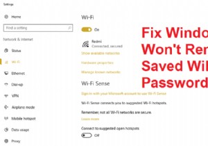 Windows 10 จำรหัสผ่าน WiFi ที่บันทึกไว้ไม่ได้ [แก้ไขแล้ว] 