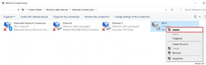 แก้ไขไม่สามารถเชื่อมต่อกับปัญหาเครือข่ายนี้ใน Windows 10 