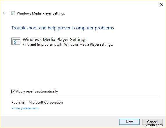 แก้ไข Windows Media จะไม่เล่นไฟล์เพลง Windows 10 