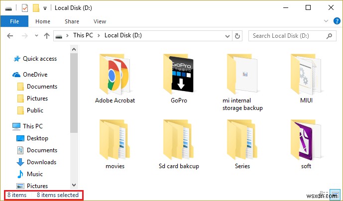 แก้ไข File Explorer ไม่เน้นไฟล์หรือโฟลเดอร์ที่เลือก 