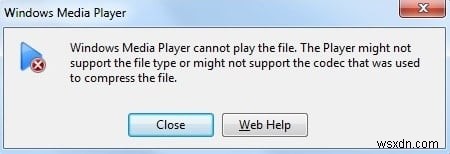 แก้ไขไม่สามารถเล่นไฟล์ MOV บน Windows Media Player 