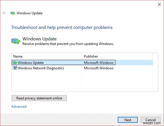 แก้ไข Windows Update ไม่สามารถตรวจสอบการอัปเดตได้ในขณะนี้ 