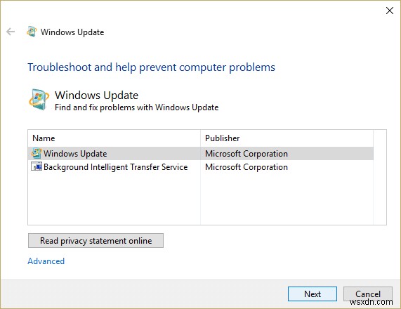 แก้ไข Windows Update ไม่สามารถตรวจสอบการอัปเดตได้ในขณะนี้ 