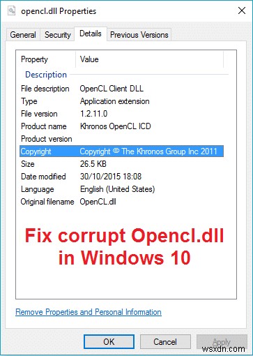 แก้ไข Opencl.dll ที่เสียหายใน Windows 10 