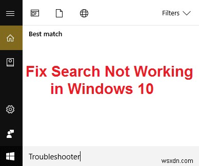 แก้ไขการค้นหาไม่ทำงานใน Windows 10 