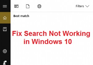 แก้ไขการค้นหาไม่ทำงานใน Windows 10 