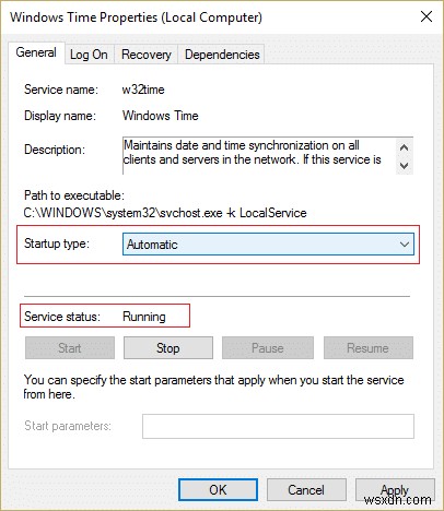 แก้ไขบริการ Windows Time ไม่เริ่มทำงานโดยอัตโนมัติ