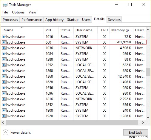 แก้ไขการใช้งาน CPU สูงโดย svchost.exe (netsvcs) 