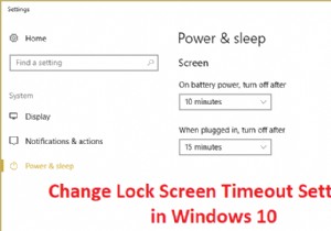 เปลี่ยนการตั้งค่าการหมดเวลาของหน้าจอล็อกใน Windows 10 