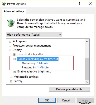 เปลี่ยนการตั้งค่าการหมดเวลาของหน้าจอล็อกใน Windows 10 