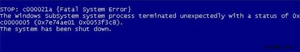 แก้ไขข้อผิดพลาด BSOD 0xc000021a ใน Windows 10 