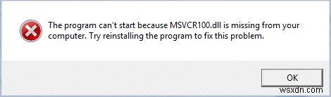 แก้ไข MSVCP100.dll หายไปหรือไม่พบข้อผิดพลาด 
