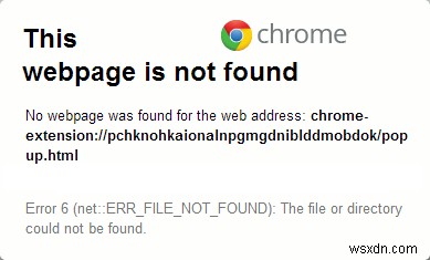 แก้ไขข้อผิดพลาดของ Google Chrome 6 (net::ERR_FILE_NOT_FOUND) 