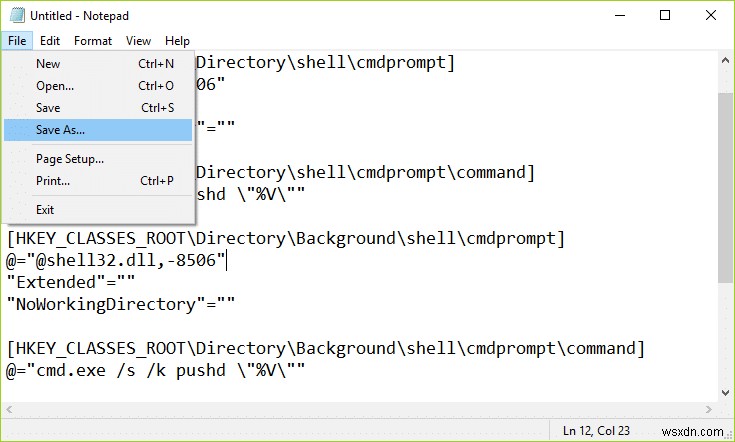 แทนที่ PowerShell ด้วย Command Prompt ในเมนูบริบทใน Windows 10 