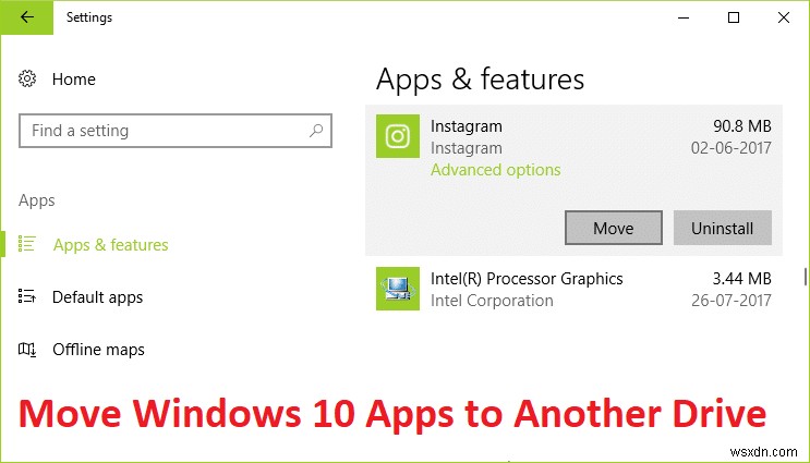วิธีย้ายแอป Windows 10 ไปยังไดรฟ์อื่น