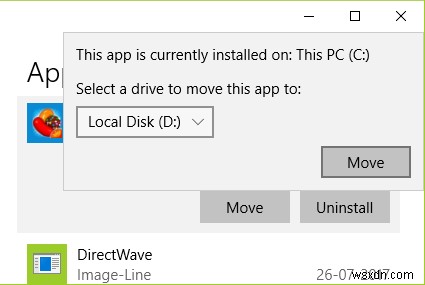 วิธีย้ายแอป Windows 10 ไปยังไดรฟ์อื่น