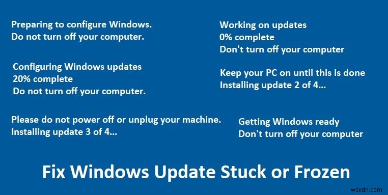 แก้ไข Windows Update Stuck หรือ Frozen 