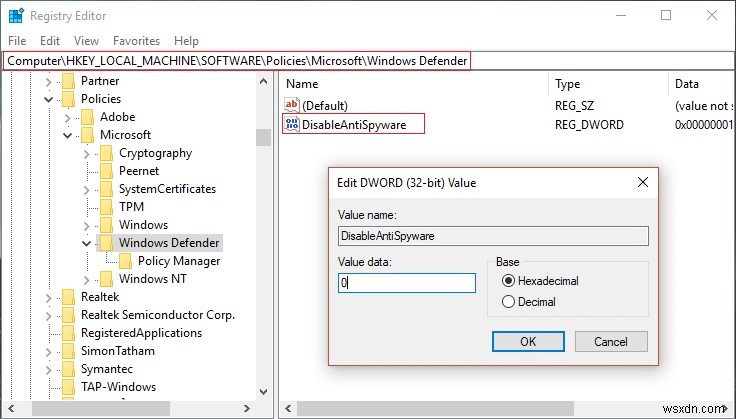 แก้ไขข้อผิดพลาด Window Defender 0x800705b4 