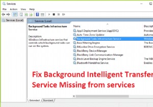แก้ไข Background Intelligent Transfer Service หายไปจากบริการ 