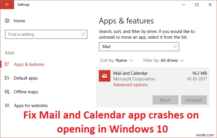 แก้ไขแอปอีเมลและปฏิทินขัดข้องเมื่อเปิดใน Windows 10 