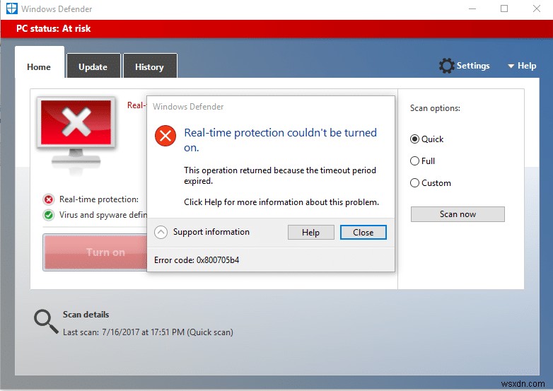 แก้ไข Windows Defender ไม่เริ่มทำงาน 