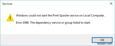 แก้ไข Windows ไม่สามารถเริ่มบริการ Print Spooler บนเครื่องคอมพิวเตอร์ได้ 