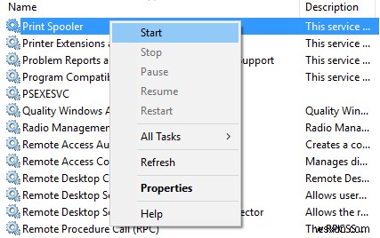 แก้ไข Windows ไม่สามารถเริ่มบริการ Print Spooler บนเครื่องคอมพิวเตอร์ได้ 