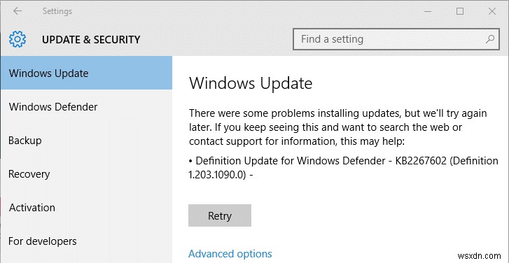 [แก้ไขแล้ว] ข้อผิดพลาด Windows Update 0x80248007 