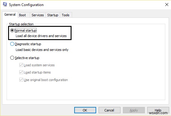 แก้ไข MSCONFIG จะไม่บันทึกการเปลี่ยนแปลงใน Windows 10