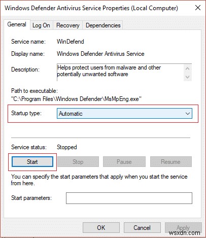 แก้ไขบริการไม่สามารถเริ่มได้ Windows Defender Error 0x80070422 