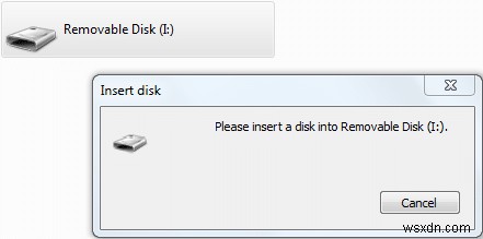 [แก้ไขแล้ว] กรุณาใส่ดิสก์ลงใน Removable Disk Error 