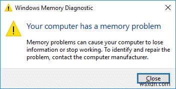 แก้ไขคอมพิวเตอร์ของคุณมีปัญหาหน่วยความจำ 