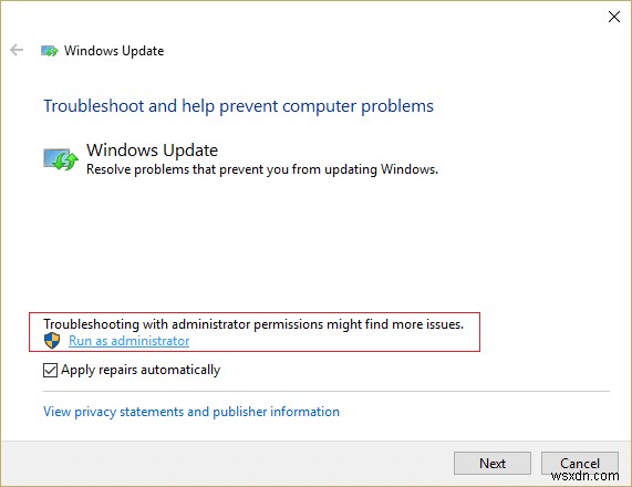 แก้ไขข้อผิดพลาด Windows Update 0x80080005 