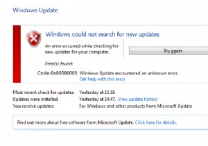 แก้ไขข้อผิดพลาด Windows Update 0x80080005 
