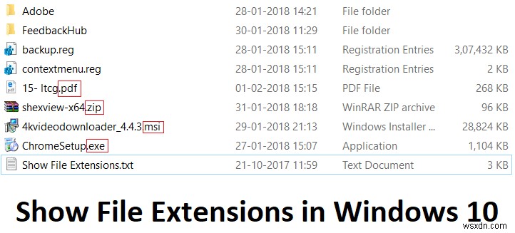 วิธีแสดงนามสกุลไฟล์ใน Windows 10 