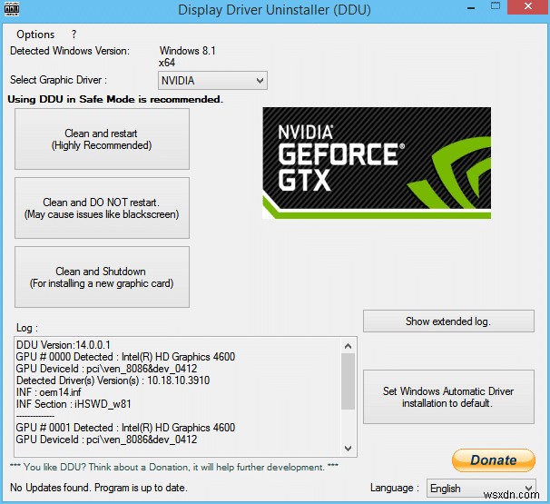 ไดรเวอร์โหมดเคอร์เนล NVIDIA หยุดตอบสนอง [แก้ไขแล้ว] 