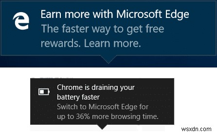 ปิดใช้งานการแจ้งเตือน Microsoft Edge ของ Windows 10 