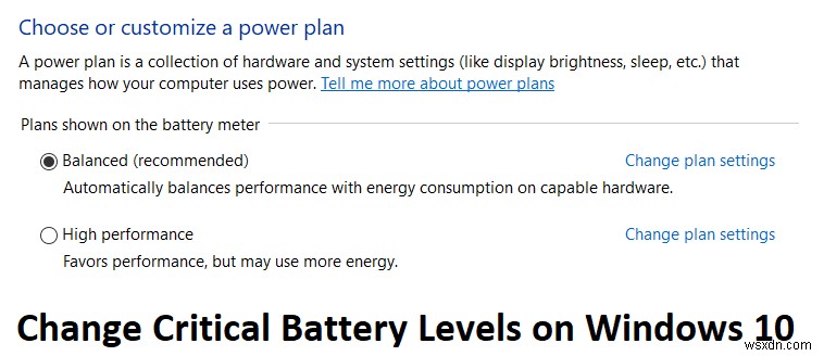 เปลี่ยนระดับแบตเตอรี่ที่สำคัญใน Windows 10 