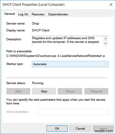 แก้ไข DHCP ไม่ได้เปิดใช้งานสำหรับ WiFi ใน Windows 10 