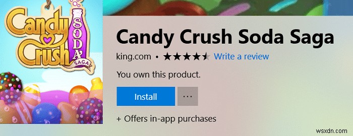 เอา Candy Crush Soda Saga ออกจาก Windows 10 