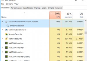 แก้ไขการใช้งาน CPU สูงของ Searchindexer.exe 