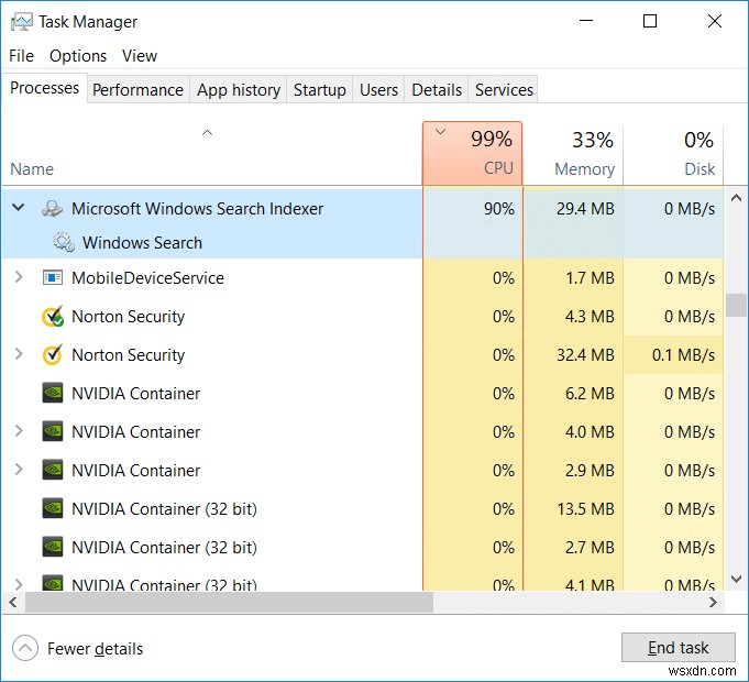 แก้ไขการใช้งาน CPU สูงของ Searchindexer.exe 