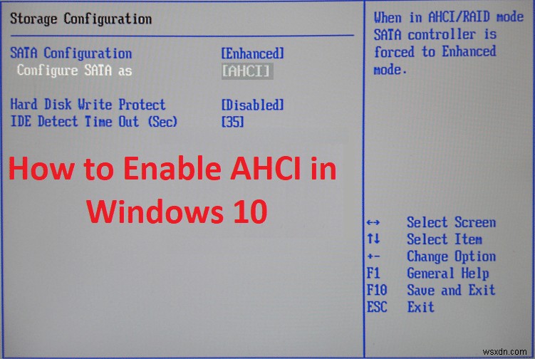 วิธีเปิดใช้งานโหมด AHCI ใน Windows 10 