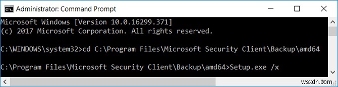 ถอนการติดตั้ง Microsoft Security Essentials ใน Windows 10 