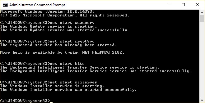 แก้ไขข้อผิดพลาด Windows Update 0x80070020 